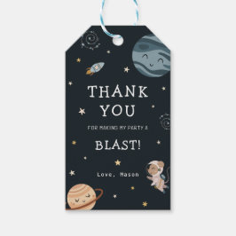 Space Adventure Playful Kids Birthday Party Geschenkanhänger