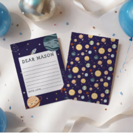 Space Adventure Playful Kids Birthday Time Capsule Begleitkarte