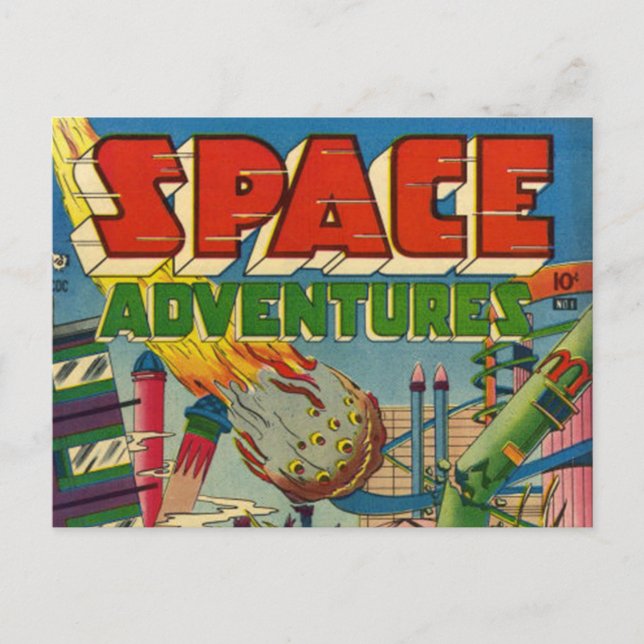 Space Adventurers Comicbuch Postkarte (Vorderseite)