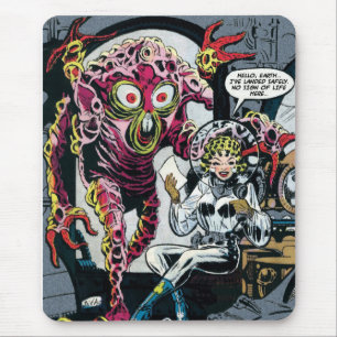 Space Adventures #12 Funny 50er Retro Sci Fi Comic Mousepad