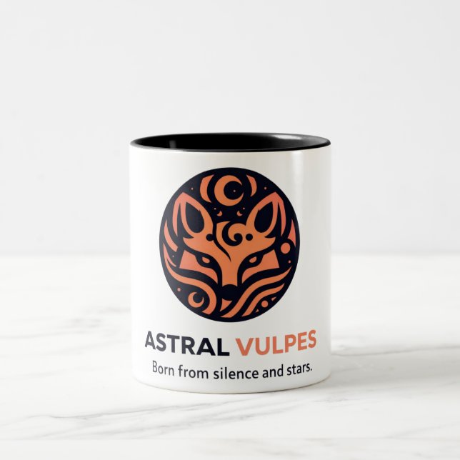 Space Aesthetic Coffee Cup Zweifarbige Tasse (Mittel)