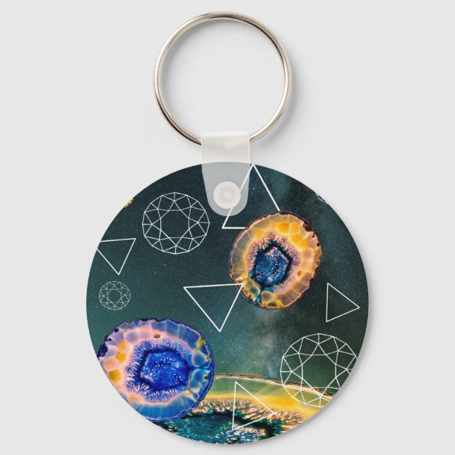 Space Agate Schlüsselanhänger (Vorderseite)
