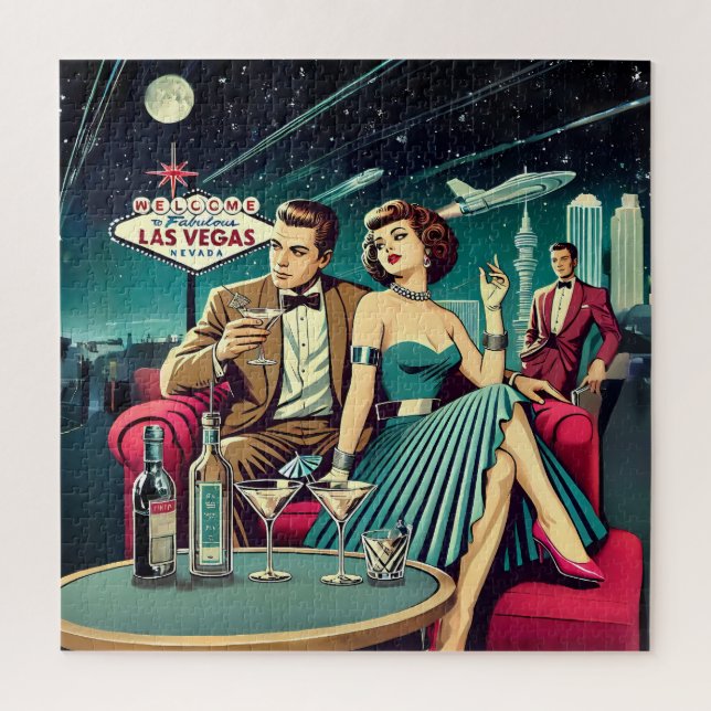 Space Age Las Vegas Martini-Party (Vertikal)