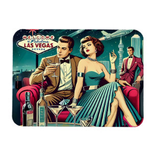 Space Age Las Vegas Martini-Party Magnet