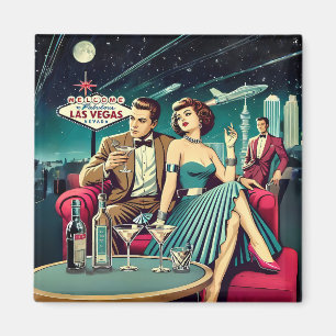 Space Age Las Vegas Martini-Party Magnet