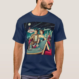 Space Age Las Vegas Martini-Party T-Shirt