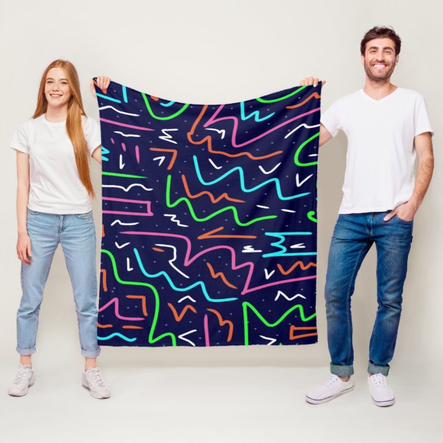 Space Age Maze Abstrakt Print Fleecedecke (Beispiel)