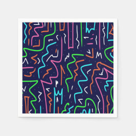 Space Age Maze Abstrakt Print Serviette