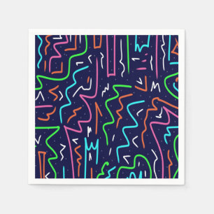 Space Age Maze Abstrakt Print Serviette