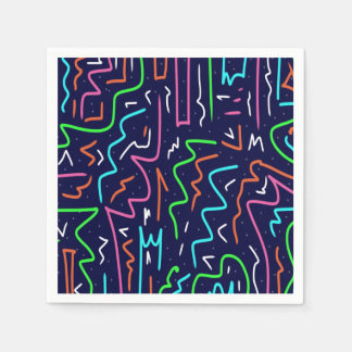 Space Age Maze Abstrakt Print Serviette