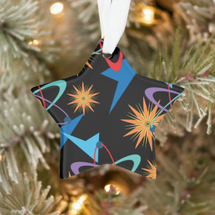 Space Age Retro mehrfarbiges Muster Ornament