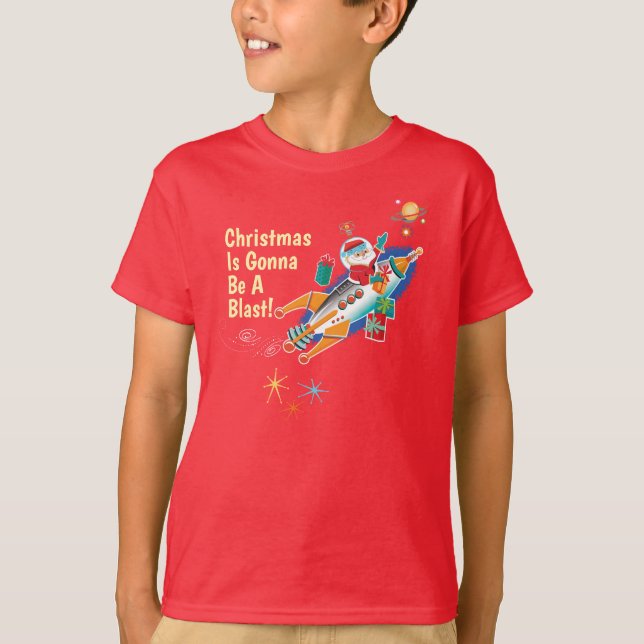 Space Age Santa T Shirt (Vorderseite)