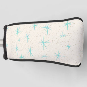Space Age Türkis Sternen Putter Cover Golf Headcover