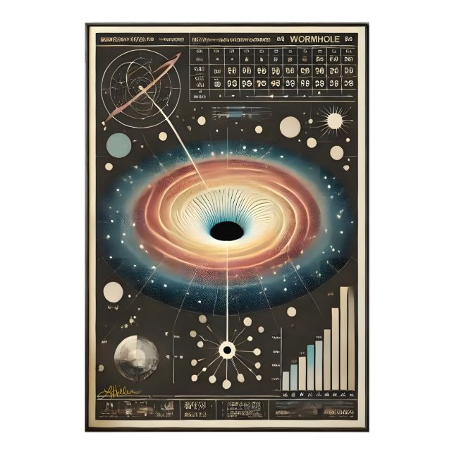 Space Age Wormhole Diagram Fotodruck (Vorne)