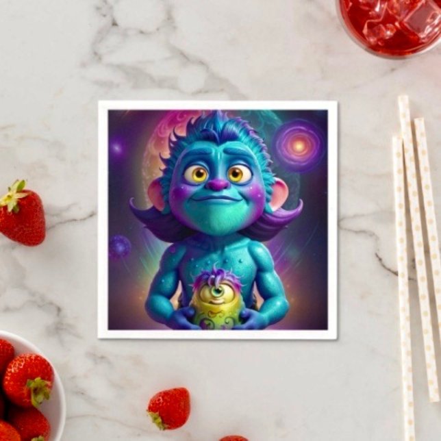 Space Alien & Friend Serviette (Von Creator hochgeladen)