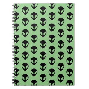 Space Alien Green Extraterrestrische Außerirdische Notizblock