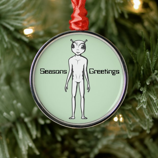 Space Alien Sci Fi Christmas Ornament Aus Metall (Baum)