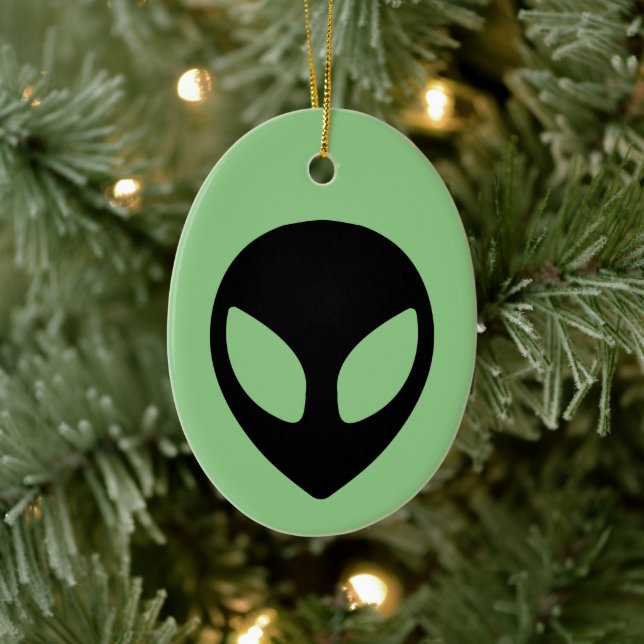 Space Alien Sci Fi Extraterrestrial UFO Keramik Ornament (Baum)