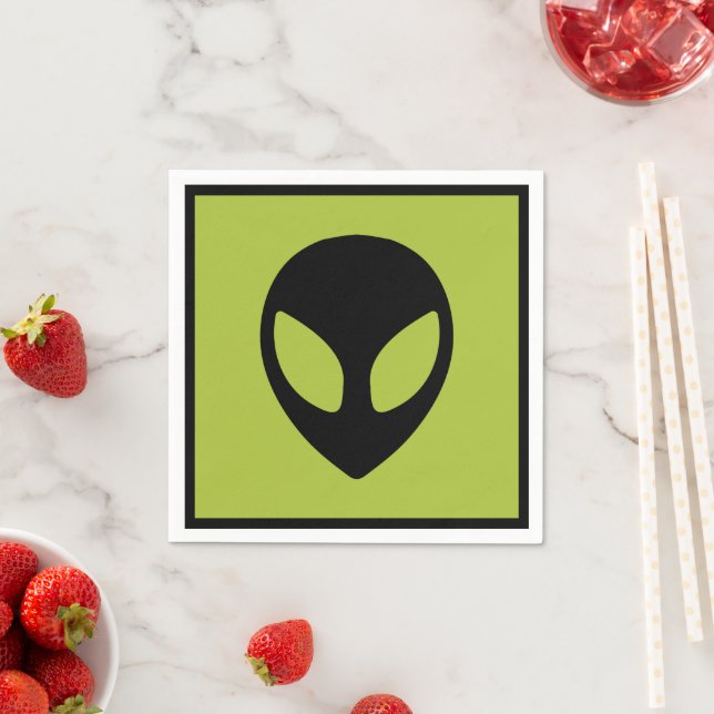 Space Alien Sci Fi Extraterrestristriale Cocktail Serviette (Beispiel)
