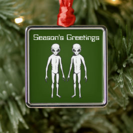 Space Alien Sci Fi Ornament Aus Metall