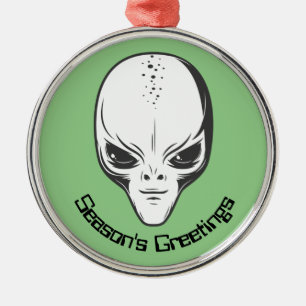 Space Alien Sci Fi Ufologist Ornament Aus Metall