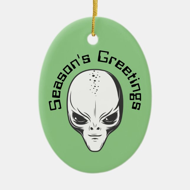 Space Alien Science Fiction Ufology Ornament (Vorne)
