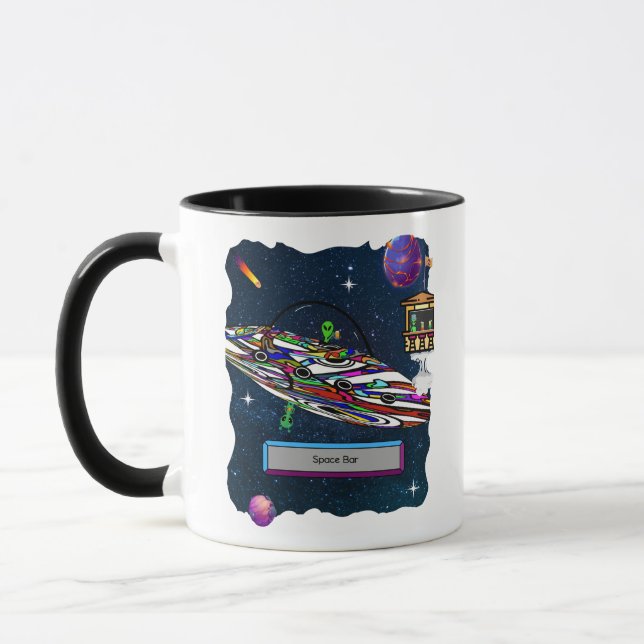 Space Alien trinken Bar ufo Tasse (Links)