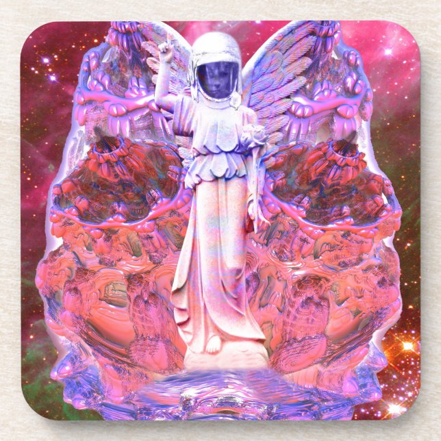 Space Angel Getränkeuntersetzer (Vorderseite)