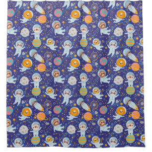 Space Animaux Motif Douche rideau
