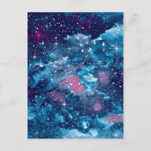 Space Art Aquarellgalaxie Postkarte