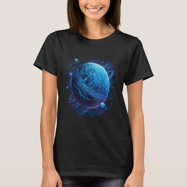 Space Astronaut Alien American Flag Astronomy 4th  T-Shirt (Vorderseite)