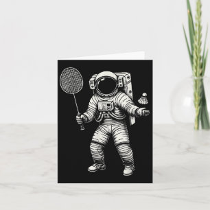 Space Astronaut Badminton Player Shuttle Sport _7 Karte