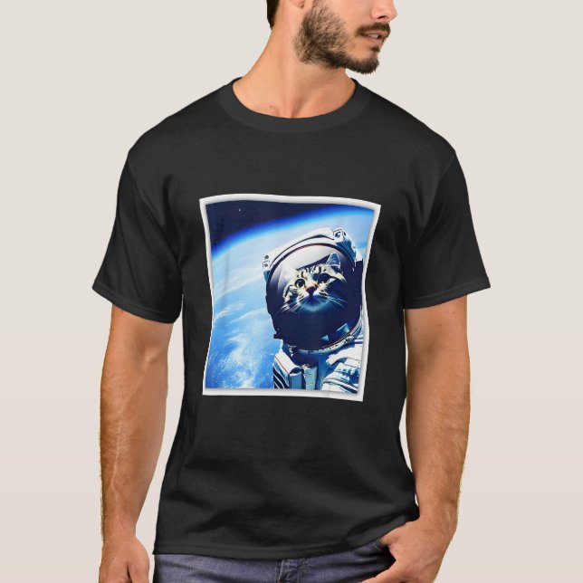 space astronaut cat T-Shirt (Vorderseite)