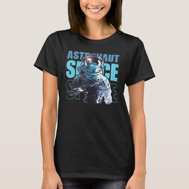 Space Astronaut Galaxy Astronomy Spaceman T-Shirt (Vorderseite)