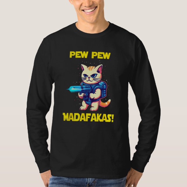 Space Astronaut Pew Madafakas Birman Cat 1 T-Shirt (Vorderseite)