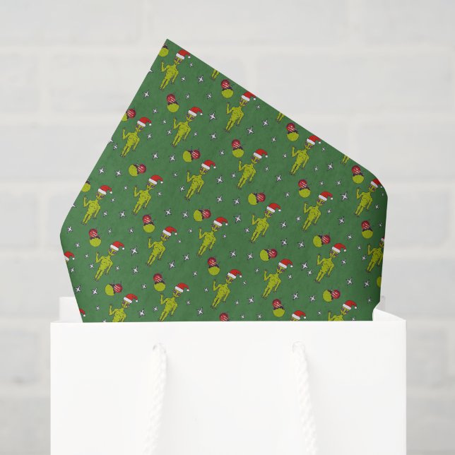 Space Außerirdischen in Weihnachtsmannmützen Sci-F Seidenpapier (Geschenktüte)