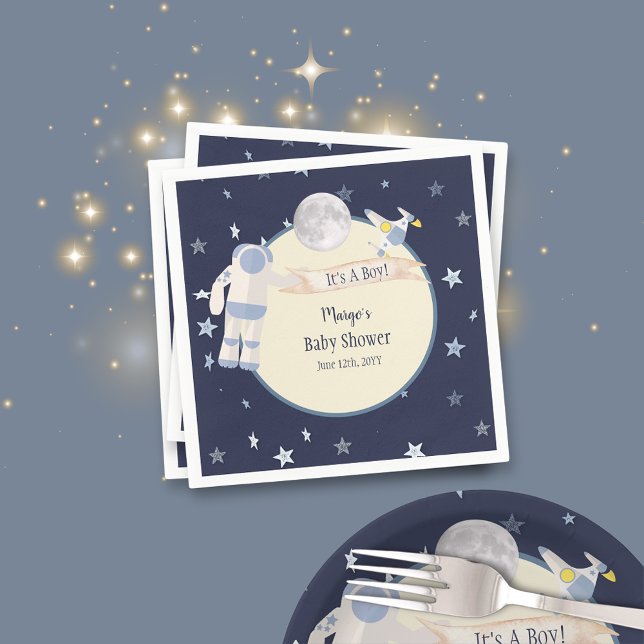 Space Baby Astronaut Baby Dusche Serviette (Von Creator hochgeladen)