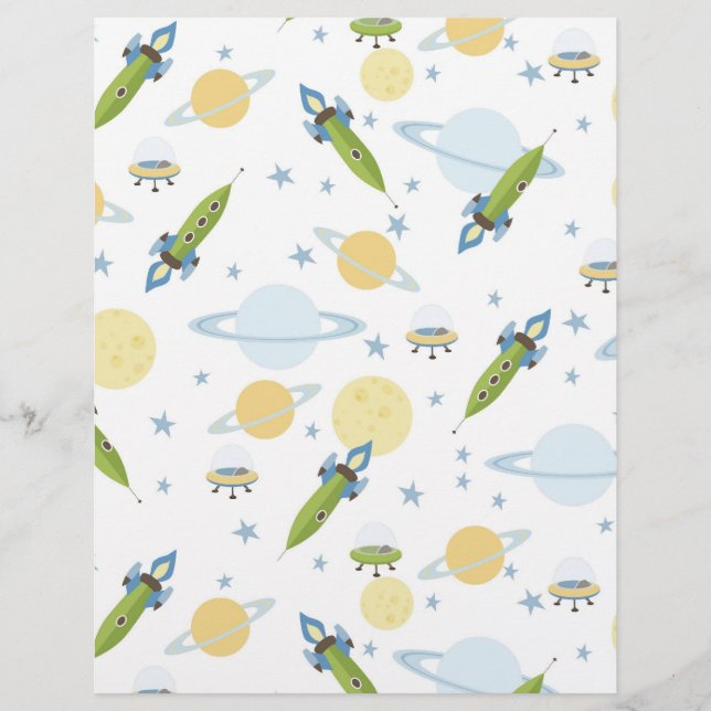 Space Baby Scrapbook Papier Grandes étoiles (Devant)
