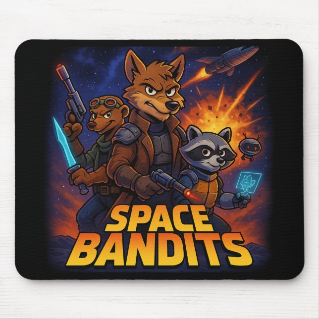 Space Bandits Funny Crew Mousepad (Vorne)