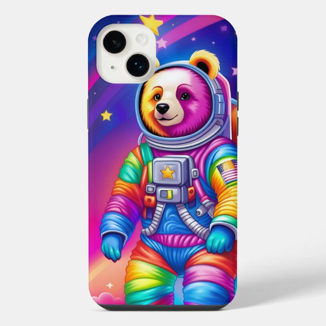 Space Bären Phone Case iPhone 14 Plus Hülle (Rückseite)