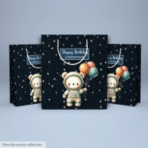 Space Bear Party Geschenktasche für Kleiner Geburt