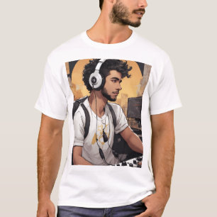"Space Beats - Futuristic DJ T-Shirt Collection"