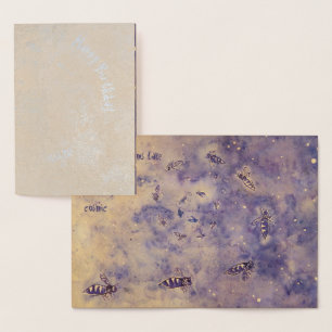 Space Bees Foil Geburtstagskarte Folienkarte