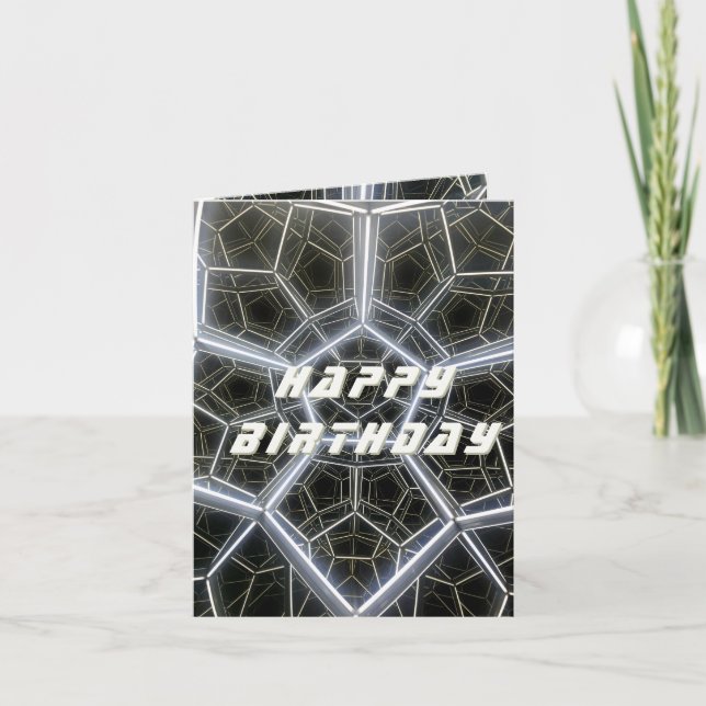 Space Birthday Card Dankeskarte (Vorderseite)