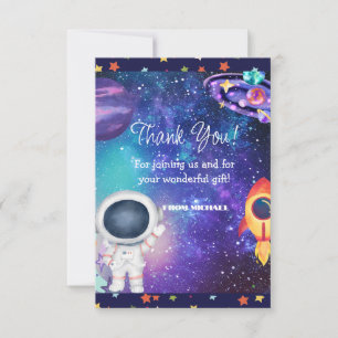 Space Birthday Dankeskarte