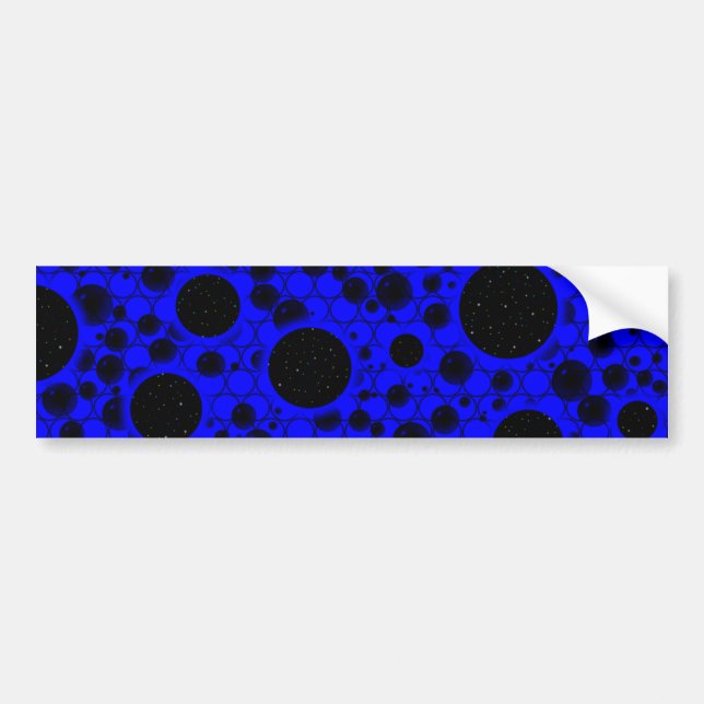 Space Bubble Spots - Blue Autoaufkleber (Vorne)