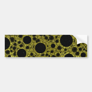 Space Bubble Spots - Glitter Gold Autoaufkleber