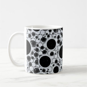 Space Bubble Spots - Glitter Weiß Kaffeetasse