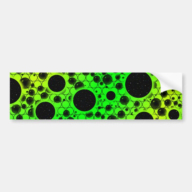 Space Bubble Spots - Green/Lime Autoaufkleber (Vorne)