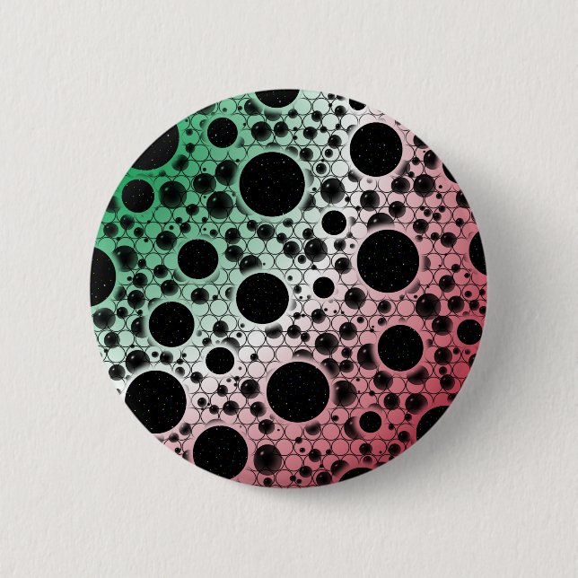 Space Bubble Spots - Green/White/Red Button (Vorderseite)